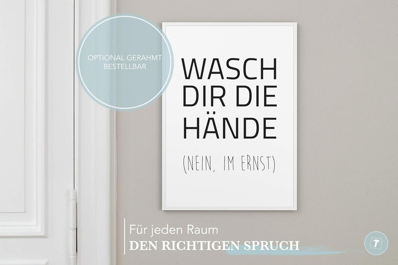 Papierschmiede® Bilder Home XXL Kunstdruck A1 (59,4x84,1 cm) Spruch Poster Zuhause Schrift Bild Wand