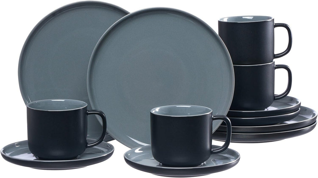 Ritzenhoff & Breker Kaffeeservice Jasper, 12-teilig Schwarz (0316605-6816bdb0), Schwarz (0316605-681