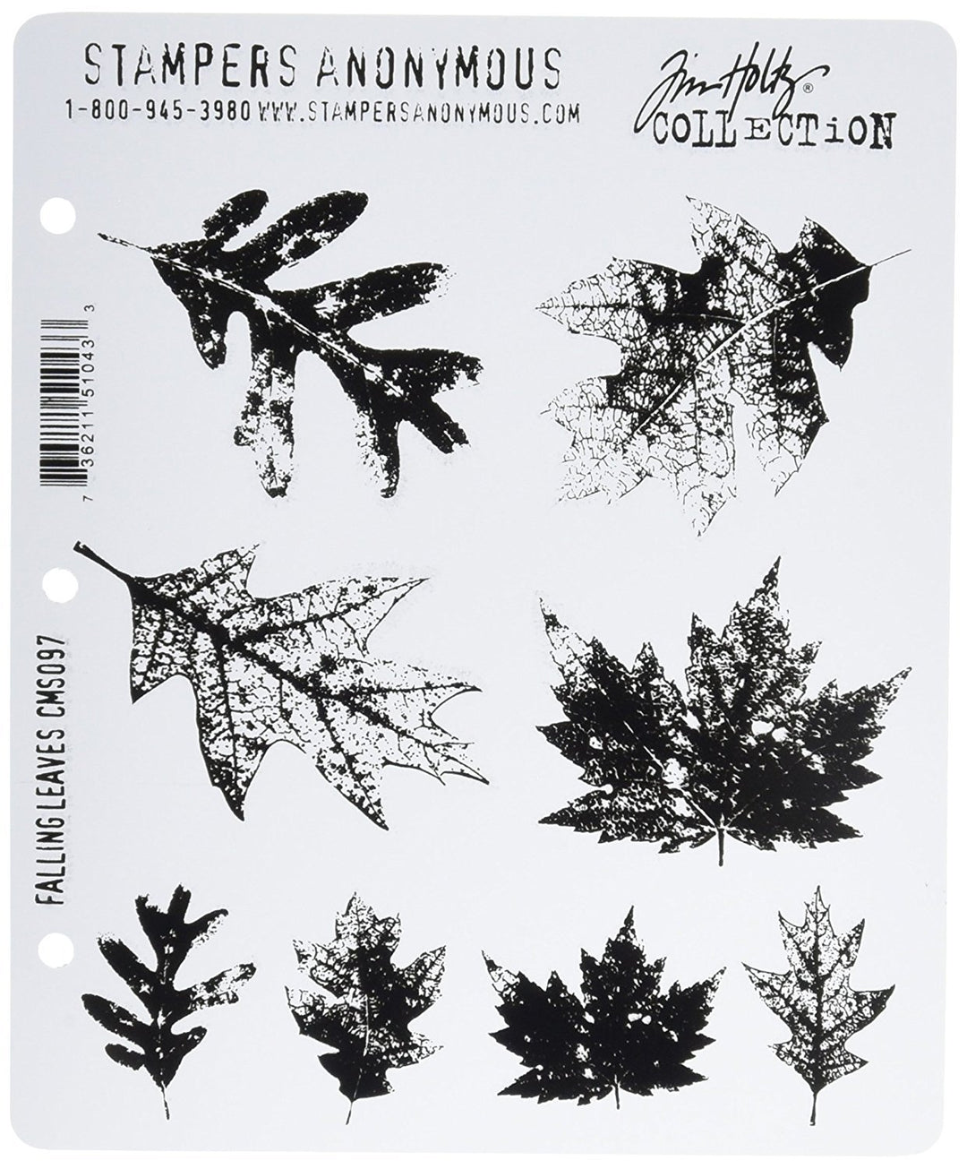 Tim Holtz Stamps Stamps Stampers Anonymous Falling Leaves Stanzschablonen-Set