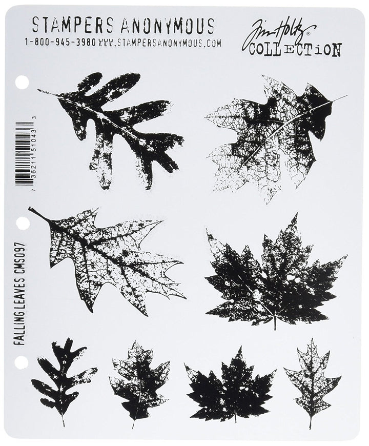 Tim Holtz Stamps Stamps Stampers Anonymous Falling Leaves Stanzschablonen-Set