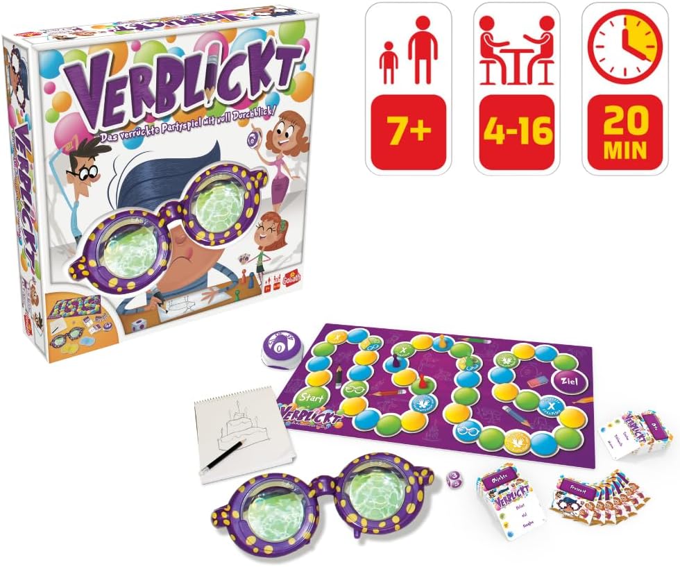 Goliath - VERBLICKT - Gesellschaftsspiel für Kinder, Spiele ab 7 Jahren, Partyspiele für 4 bis 16 Sp