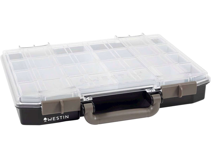Westin W6 Lure Vault 7,9x33,7x27,8 + 4 Inserts - Angelbox für Gummifische, Köderbox zum Raubfischang