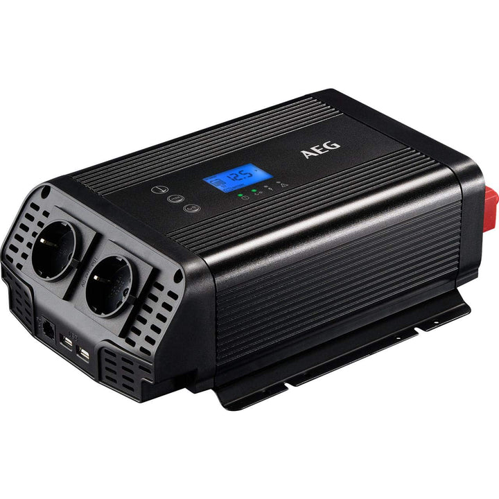 AEG Automotive Sinus-Spannungswandler 600 W, 12 V DC auf 230 V AC, mit App-Steuerung, Lüftersteuerun