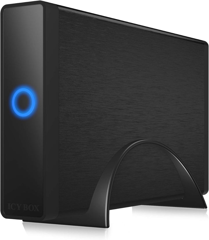 ICY BOX Externes 3,5 Zoll Gehäuse für Festplatten, USB-C 3.1 Anschluss (Gen 2, 10 Gbit/s), Standfuss