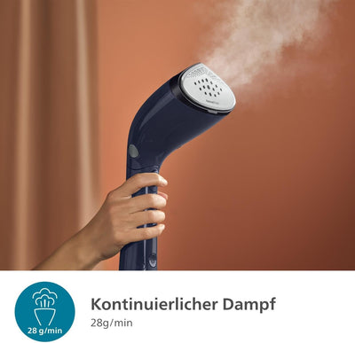 Philips 7000-Serie Dampfglätter - 1500 W, 28 g/min Dampfleistung, OptimalTEMP, Metall-Sohle, Abnehmb