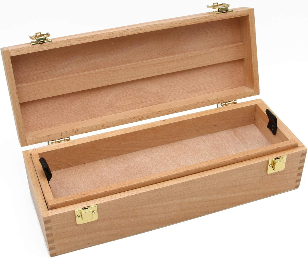 PAINTERSISTERS® Utensilienkoffer PAULI, 36x13 x11 cm Box aus nachhaltigem Buchenholz, Malkoffer, Org