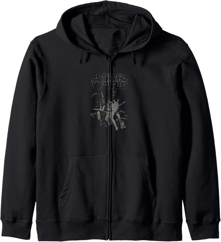 Star Wars Vintage Style Group Shot Logo Kapuzenjacke