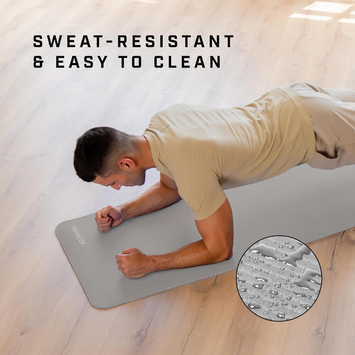 KG Physio Yogamatte Rutschfest und Gepolstert - Yoga Matte mit Tragegurt, Fitnessmatte, Turnmatte, S