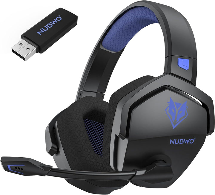NUBWO G06 Wireless Gaming Headset für PS5, PS4, PC, Rauschunterdrückung über Ohr-Gaming-Kopfhörer mi