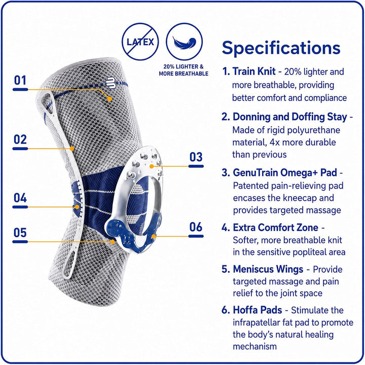 Bauerfeind Kniebandage GenuTrain Comfort Unisex zur Entlastung, Stabilisierung und Aktivierung nach