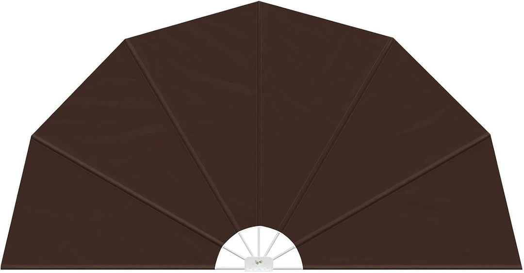 vidaXL Balkon Sichtschutz Ø 400 cm Polyester Braun Braun Ø 400 cm, Braun Ø 400 cm