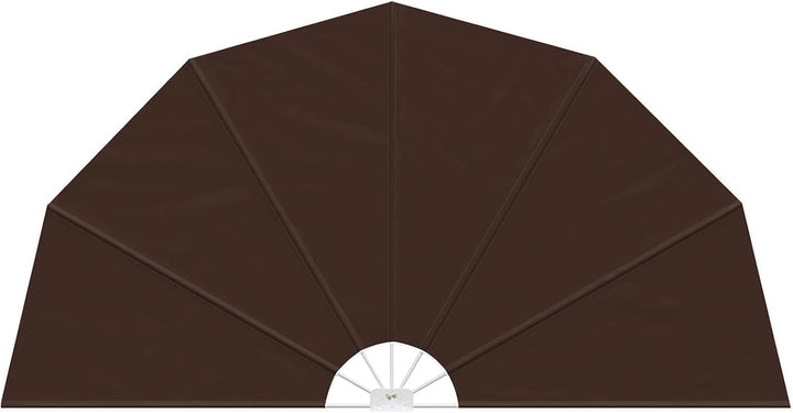 vidaXL Balkon Sichtschutz Ø 400 cm Polyester Braun Braun Ø 400 cm, Braun Ø 400 cm