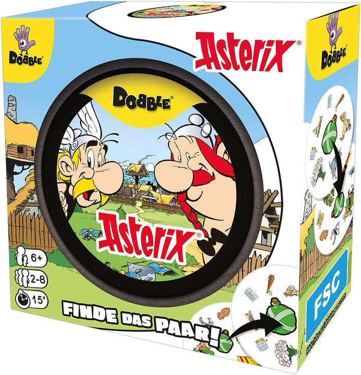 Asmodee, Dobble Asterix, DE-Version, Familienspiel für 2-8 Spieler ab 6 Jahren, Schnelles Reaktionss