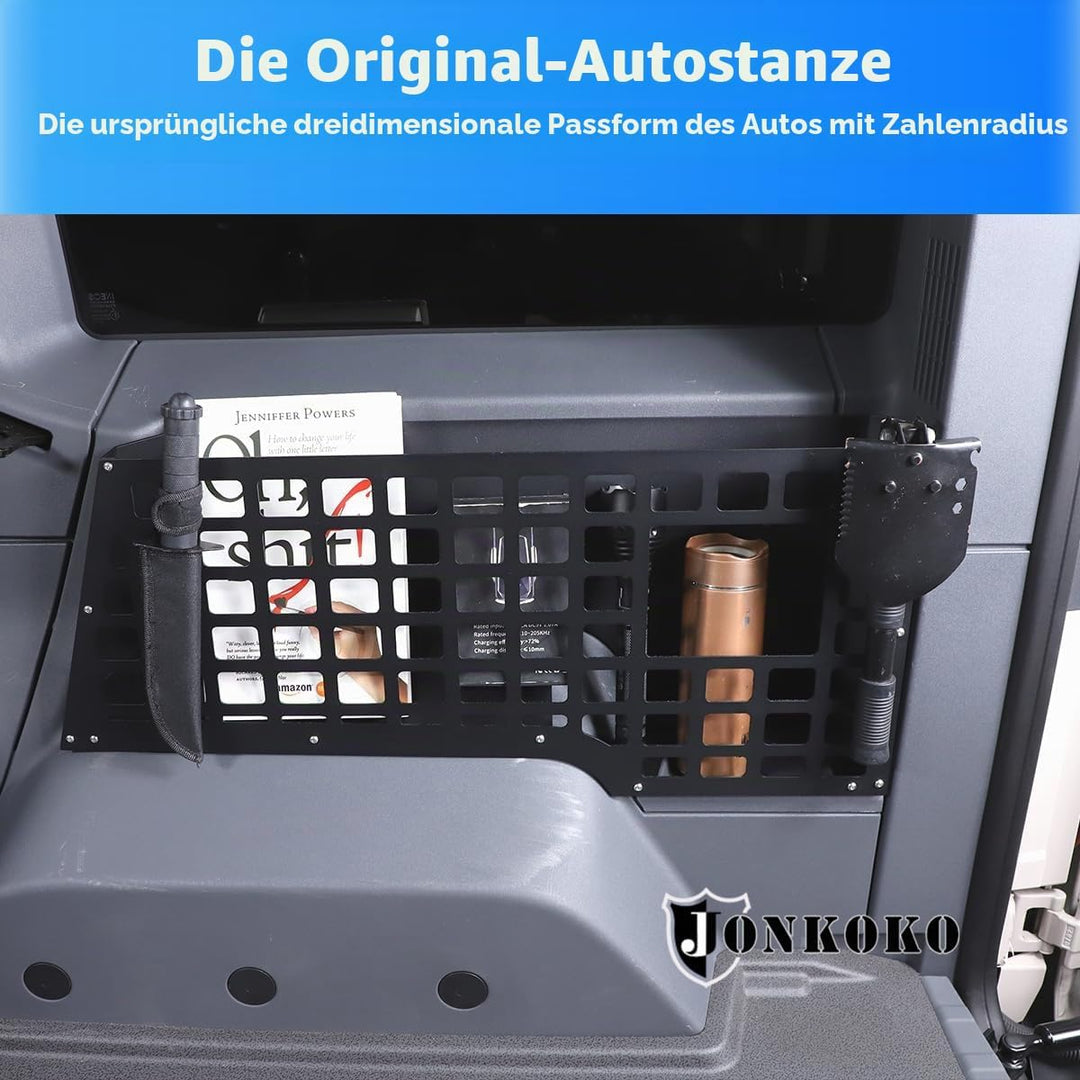 Aufbewahrungskorb für den Kofferraum, Innenregal, MOLLE-Panel, Aluminiumlegierung, kompatibel mit Gr