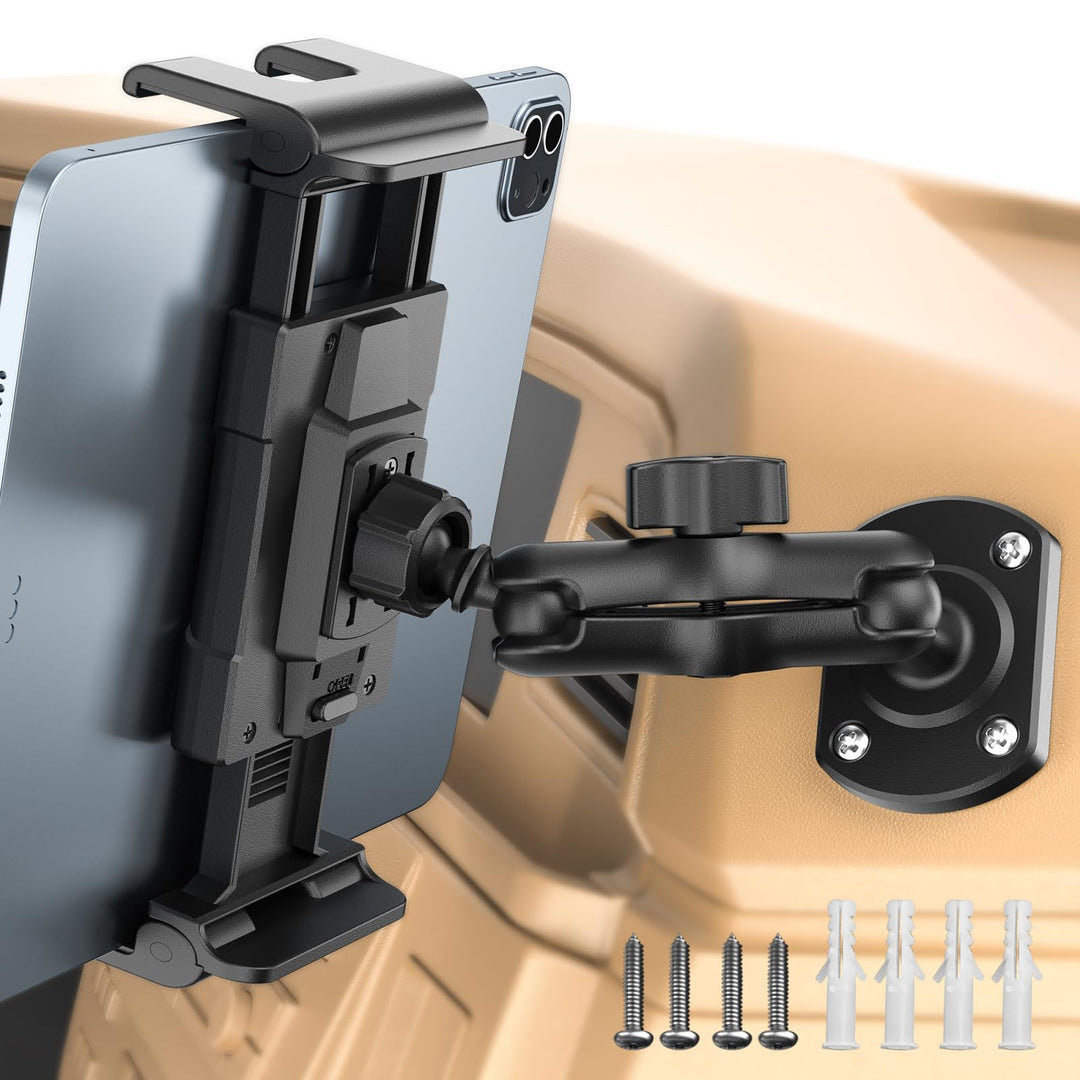 OHLPRO Tablet Halterung Auto,360° Drehung Tablethalterungen 18cm Ausziehbare Arm+ Waschbar Saugnapf,