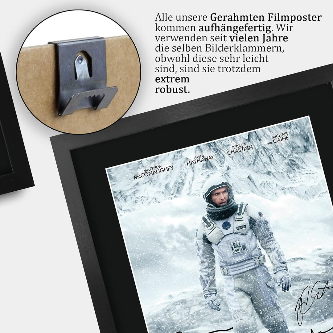 HWC Trading FR A3 Interstellar Matthew McConaughey, Anne Hathaway Geschenke Geduckter Poster Signier