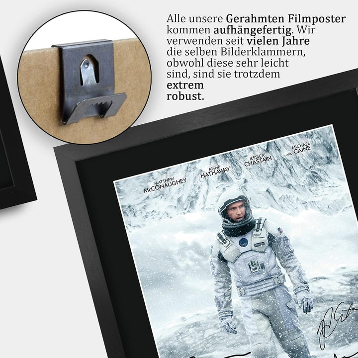 HWC Trading FR A3 Interstellar Matthew McConaughey, Anne Hathaway Geschenke Geduckter Poster Signier
