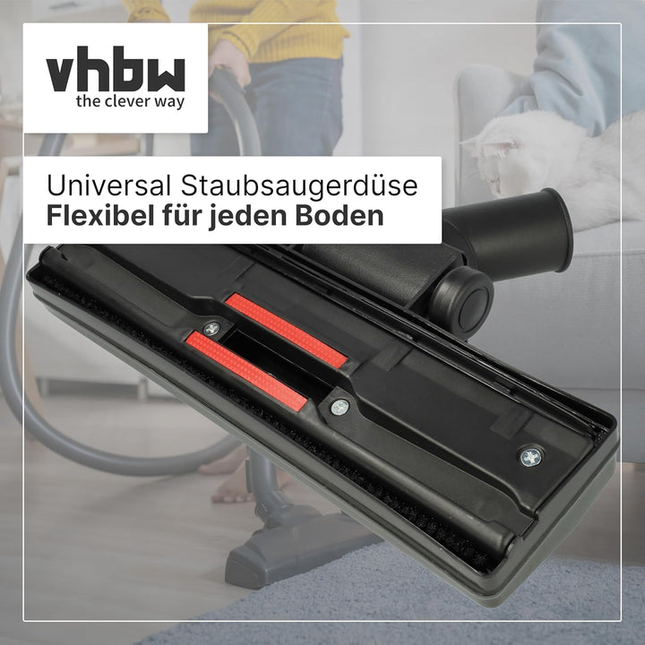 vhbw Bodendüse Typ 2 für Teppiche kompatibel mit Rowenta Staubsauger mit 32 mm Rundanschluss
