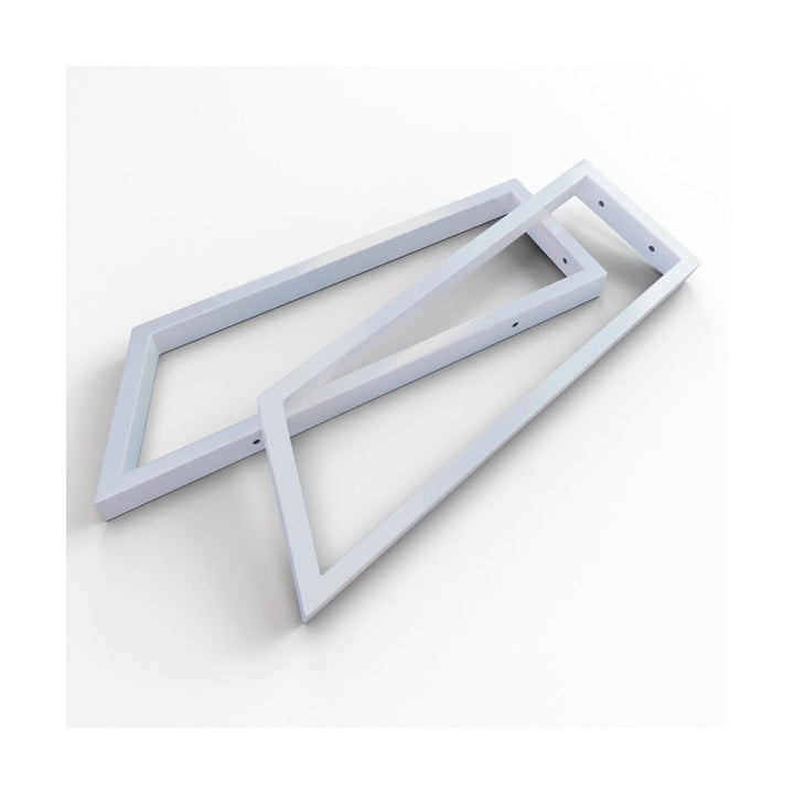 KERABAD 2 Stück Design Konsolenhalter Trapez für Waschtischplatte, Waschtischhalter, Regalhalter, We