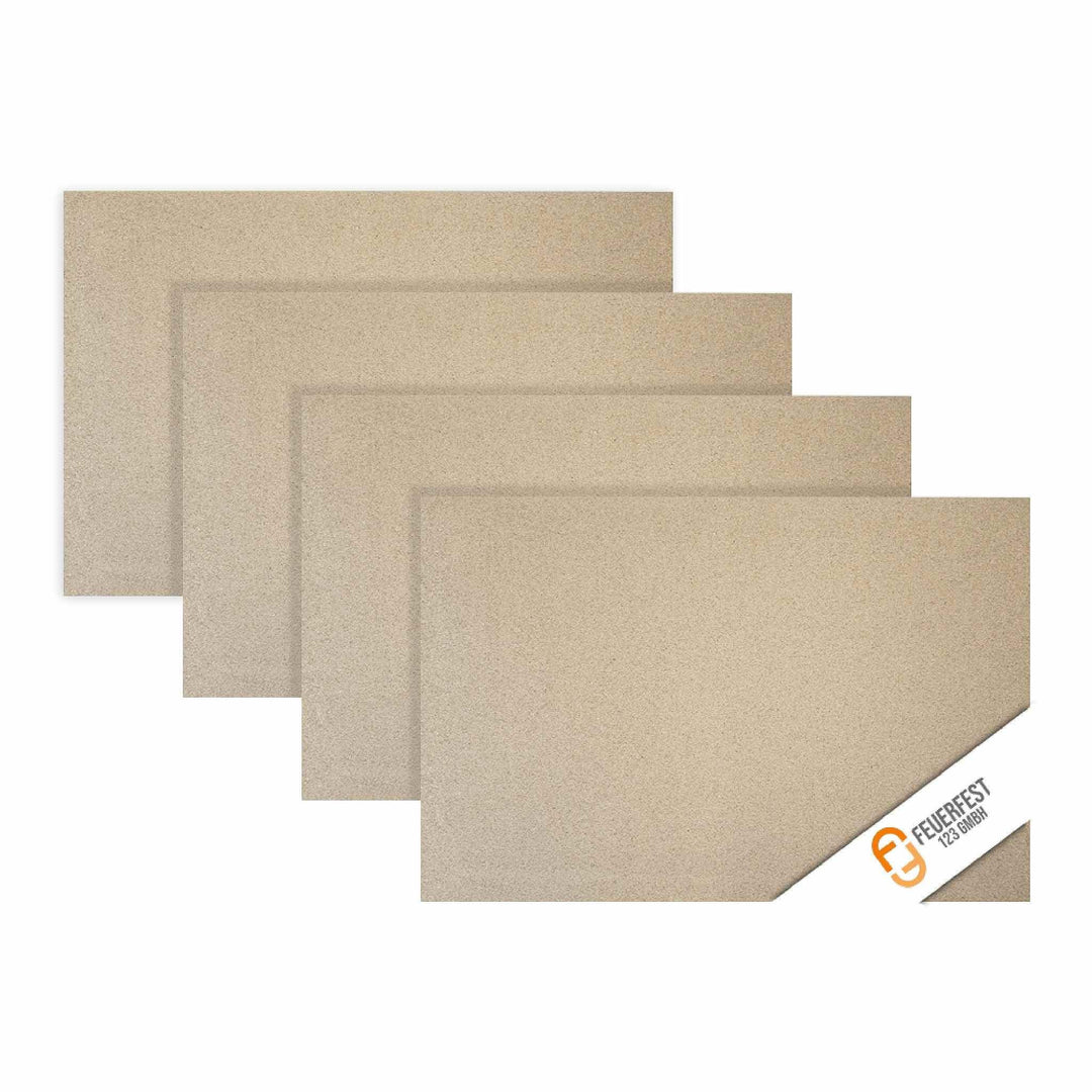 Feuerfest 123 - Vermiculite Platten 4 Stück, 300x200x20 mm, Schamotte Ersatz zur Reparatur von Feuer