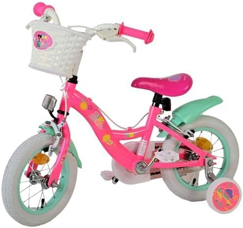 Volare Kinderfahrrad | 3–5 Jahre | Doppelte Handbremse, abnehmbare Stützräder, Pedalreflektoren & Tr