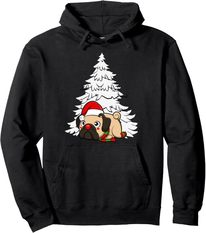 lustiger Hund, Mops, Weihnachten weihnachtsbaum bekleidung Pullover Hoodie