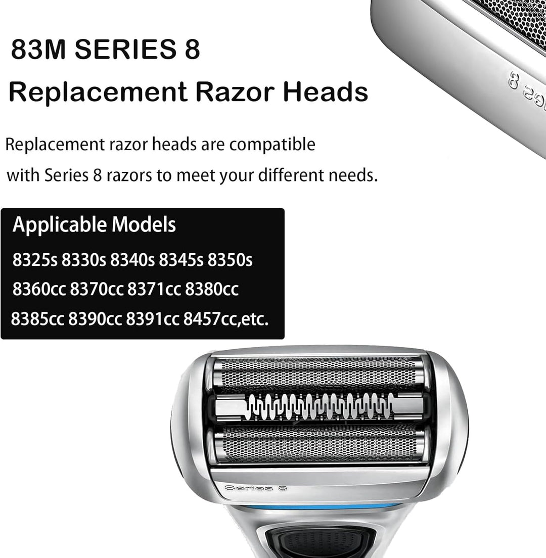 83M Kompatibel Mit Braun Series 8 Scherkopf,Elektrorasierer für Herren,83M Ersatzklingen Folienkopf
