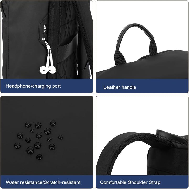 AUGUR Schlank Rucksack für Männer 17 Zoll Laptop Rucksack Leichte wasserdichte Rucksäcke für Reisen/