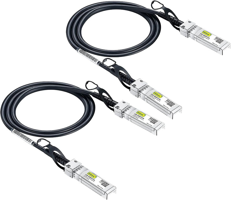 10Gtek [2 Stück] SFP+ DAC Twinax Kabel 0.5-Meter(1.65ft), 10G SFP+ to SFP+ Direct Attach Copper Pass