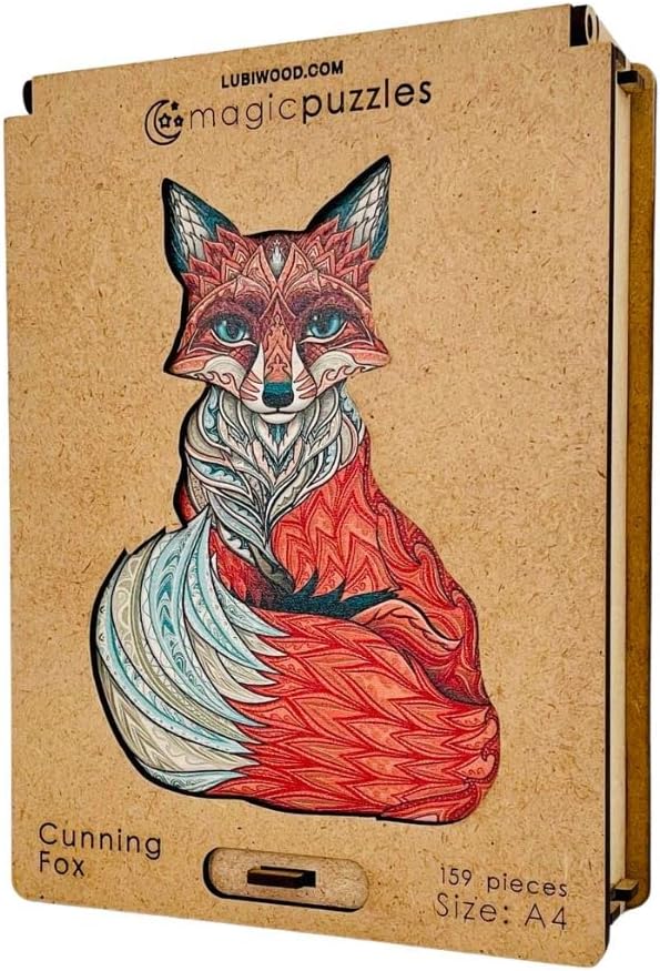 Lubiwood Verspielters Tierform-Holzpuzzle (21x15 cm) - Fördert Beobachtungsfähigkeiten und Zufrieden