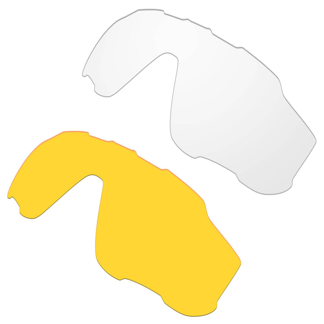 HKUCO Plus Replacement Lenses For Oakley Jawbreaker Sunglasses Transparent/Transparent Yellow Polari