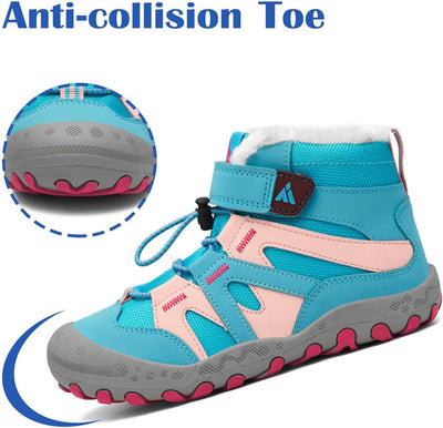 Mishansha Kinder Outdoor Winterschuhe Warm Gefüttert Winterstiefel, Gr.24-38 34 EU Himmelblau, 34 EU