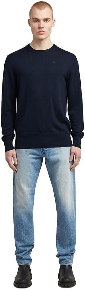 G-STAR Herren Premium core r Knit XS Blau (Salute D27686-b692-c742), XS Blau (Salute D27686-b692-c74