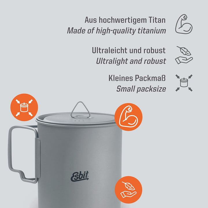 Esbit Titan Topf Grau, Grau