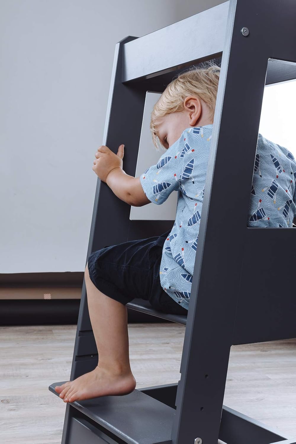 tiSsi Lernturm Learningtower Felix, Entdeckertum Montessori mitwachsend Buche grau