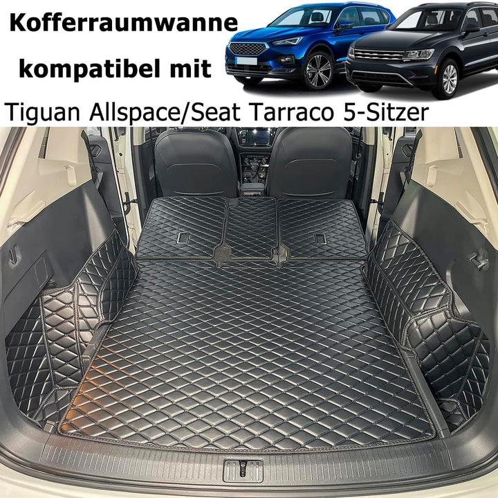 Kofferraumwanne kompatibel mit VW Tiguan Allspace/Seat Tarraco 5-Sitzer 2017-2025 | Kofferraummatte