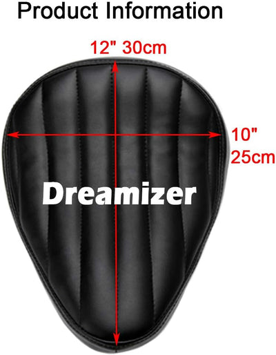 DREAMIZER Schwarz Dick Motorrad Bobber Sitz, Motorrad Solo Sitz für Sportster XL883 1200 Dyna Cross