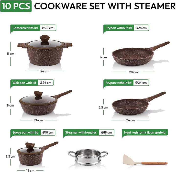 JUST PERFECTO Topfset und Pfannenset Induktion - Pfannenset mit deckel - Pots & Pans sets - töpfe un