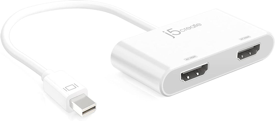 j5create Mini DisplayPort auf Dual 4K HDMI MST Adapter, Kompatibel mit Microsoft Surface Pro, Surfac
