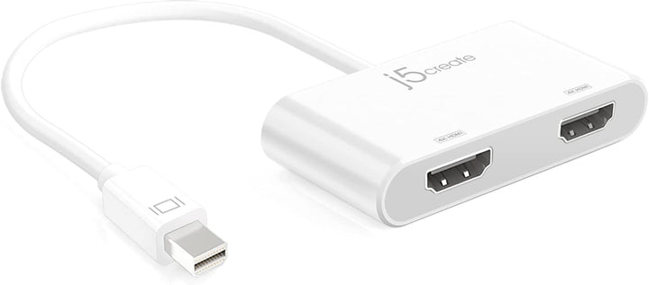 j5create Mini DisplayPort auf Dual 4K HDMI MST Adapter, Kompatibel mit Microsoft Surface Pro, Surfac