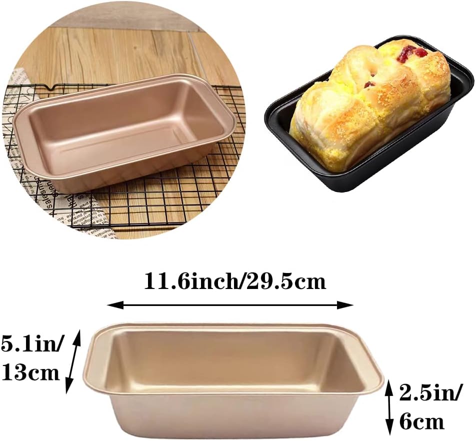 EGEN Bread Pan Loaf Tin for Baking, Non-Stick Carbon Steel Baking Bread Toast Mold Loaf Baking Pan S
