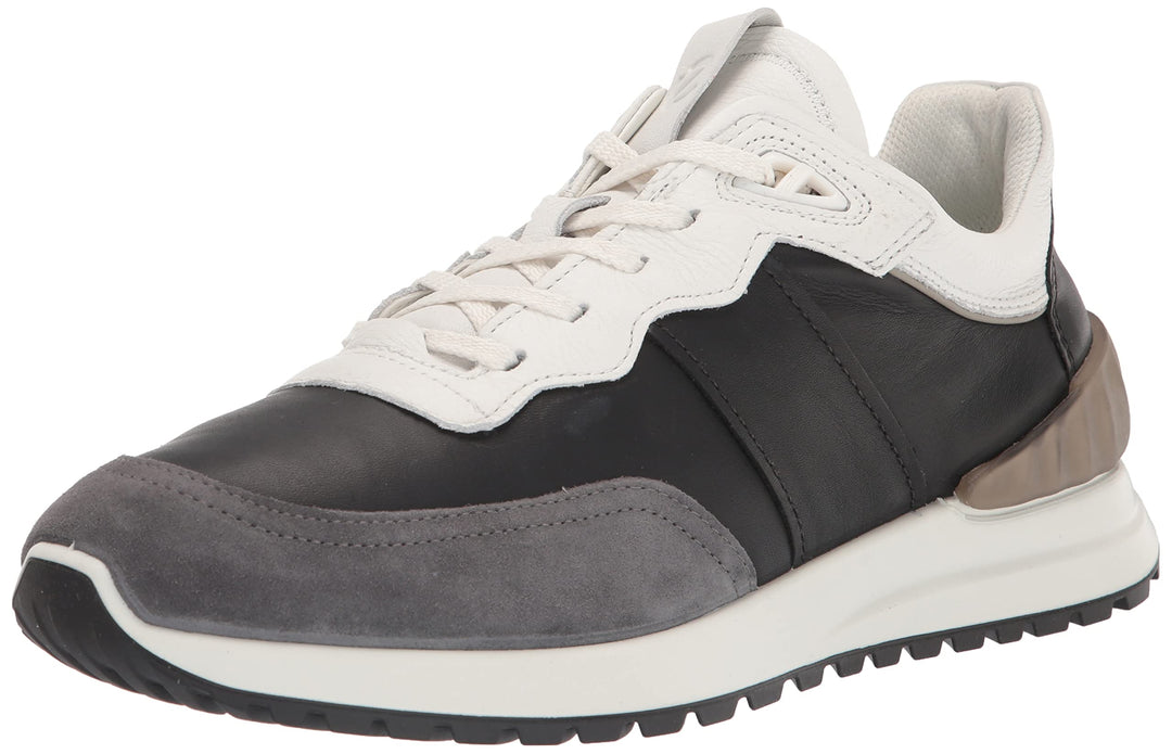 ECCO Herren Astir Retro Sneaker 41/41.5 EU Magnet Schwarz Hellweiã Vetiver, 41/41.5 EU Magnet Schwar