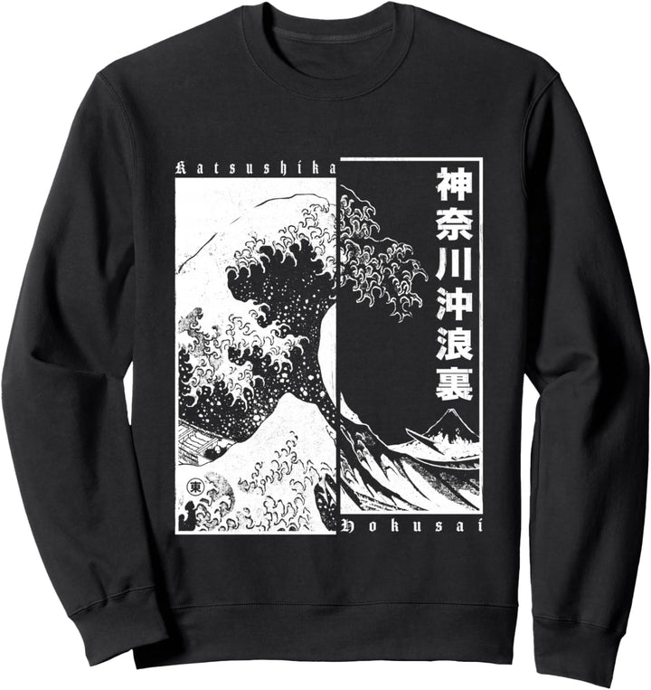 Japanische Welle Japan Style Die Grosse Welle Vor Kanagawa Sweatshirt