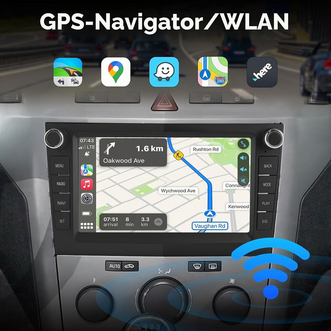 ESSGOO True 4+64G Wireless Autoradio mit Android Auto und CarPlay Für Vauxhall Opel Corsa C D Zafira