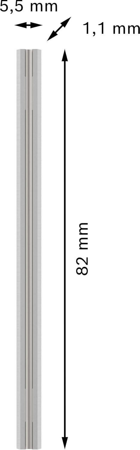 Bosch 10x PRO Hobelmesser (für Kunststoffbeschichtete Platten, Hartholz, 82 x 5,5 x 1,1 mm, Professi