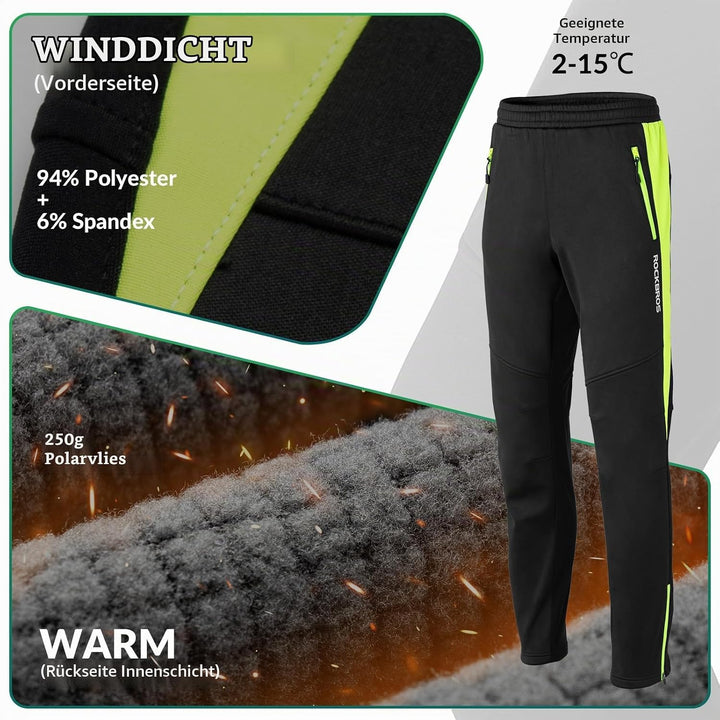 ROCKBROS Fahrrad Jacke/Hose Winter Thermo Fahrradbekleidung Hohe Sichtbarkeit &amp; Winddicht Softshellj