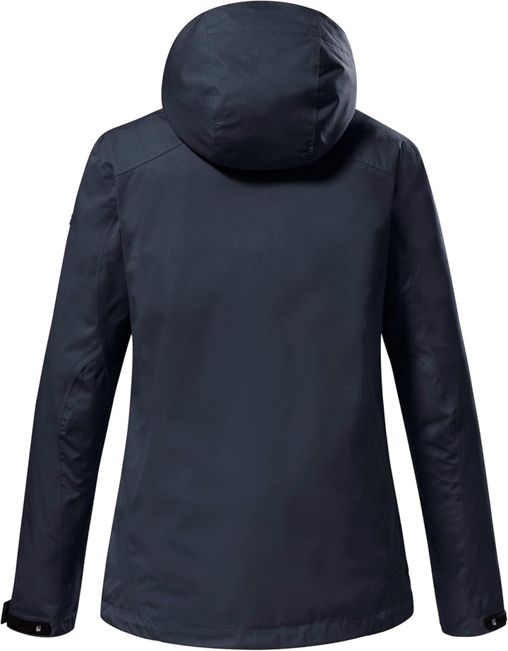 killtec Damen Funktionsjacke/Outdoorjacke mit abzippbarer Kapuze Kurzgrösse KOS 133 KG WMN JCKT dunk