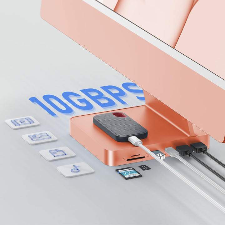 USB C HUB Für iMac24 2021/2023/2024,7 In 1 iMac Hub Für iMac M1/M3/M4, iMac Zubehör Mit USB C 10gbit