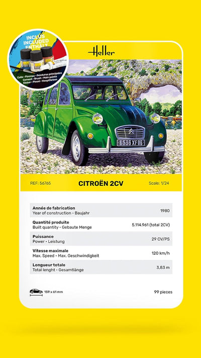 Heller 56765 Citroen 2 CV Modellbausatz, grau