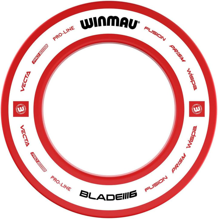WINMAU Dartscheibe Schutzring – Pro Line 1.0 & 2.0 Rot, Blau, Schwarz & Weiss Dart Surround, Rot